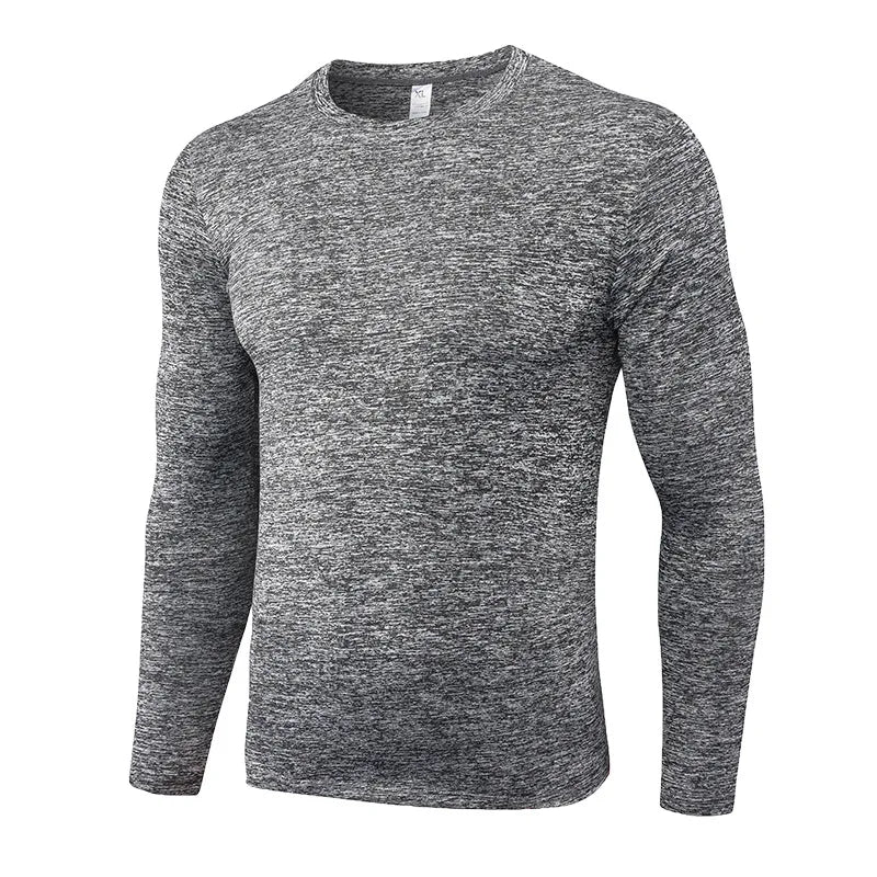 Men's Running Quick-Dry Long Sleeve T-Shirt – Slim Fit Gym & Training Sportswear