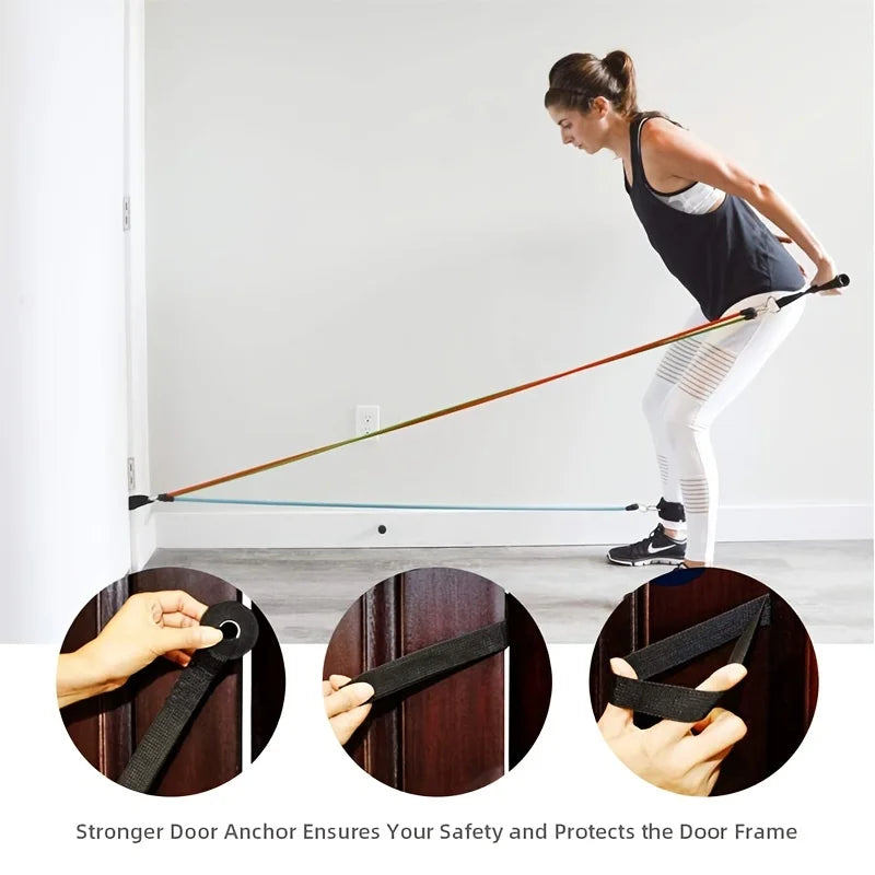 11PCS Resistance Bands Set – Pull Rope & Full Body Home Gym Training Equipment