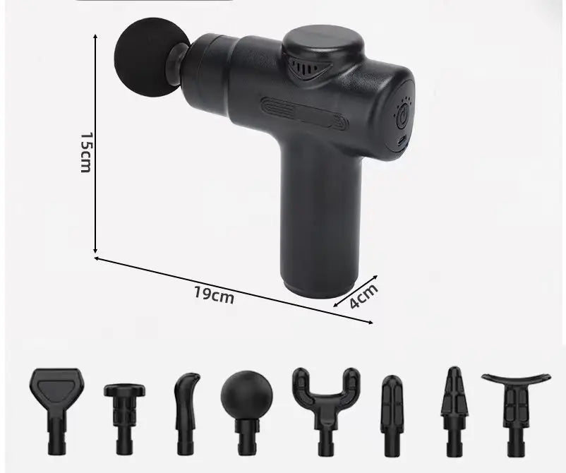 Electric Deep Tissue Massage Gun – 8 Interchangeable Heads for Full Body Recovery