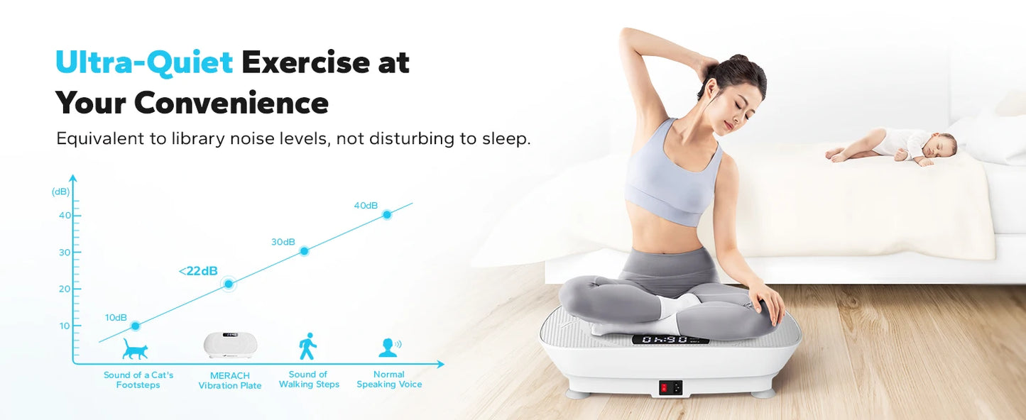 MERACH CV30 Vibration Plate Platform – Full Body Training, Fat Burning & Muscle Shaping