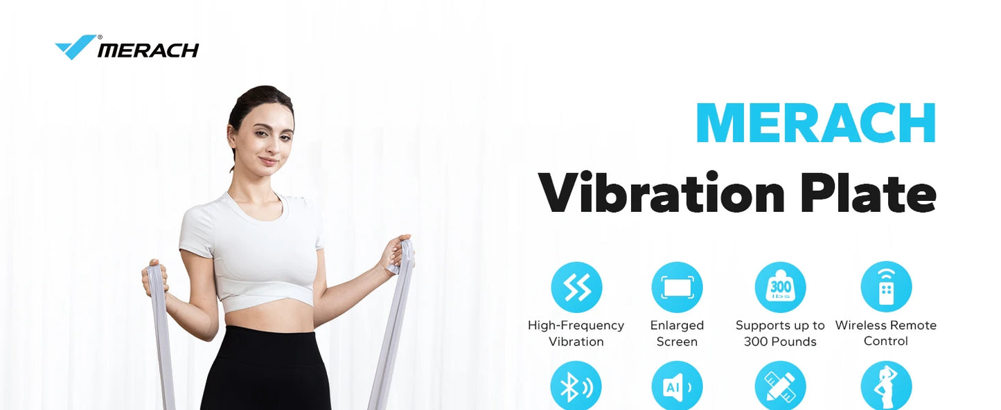 MERACH CV30 Vibration Plate Platform – Full Body Training, Fat Burning & Muscle Shaping