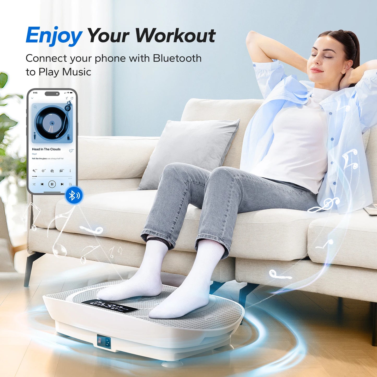 MERACH CV30 Vibration Plate Platform – Full Body Training, Fat Burning & Muscle Shaping