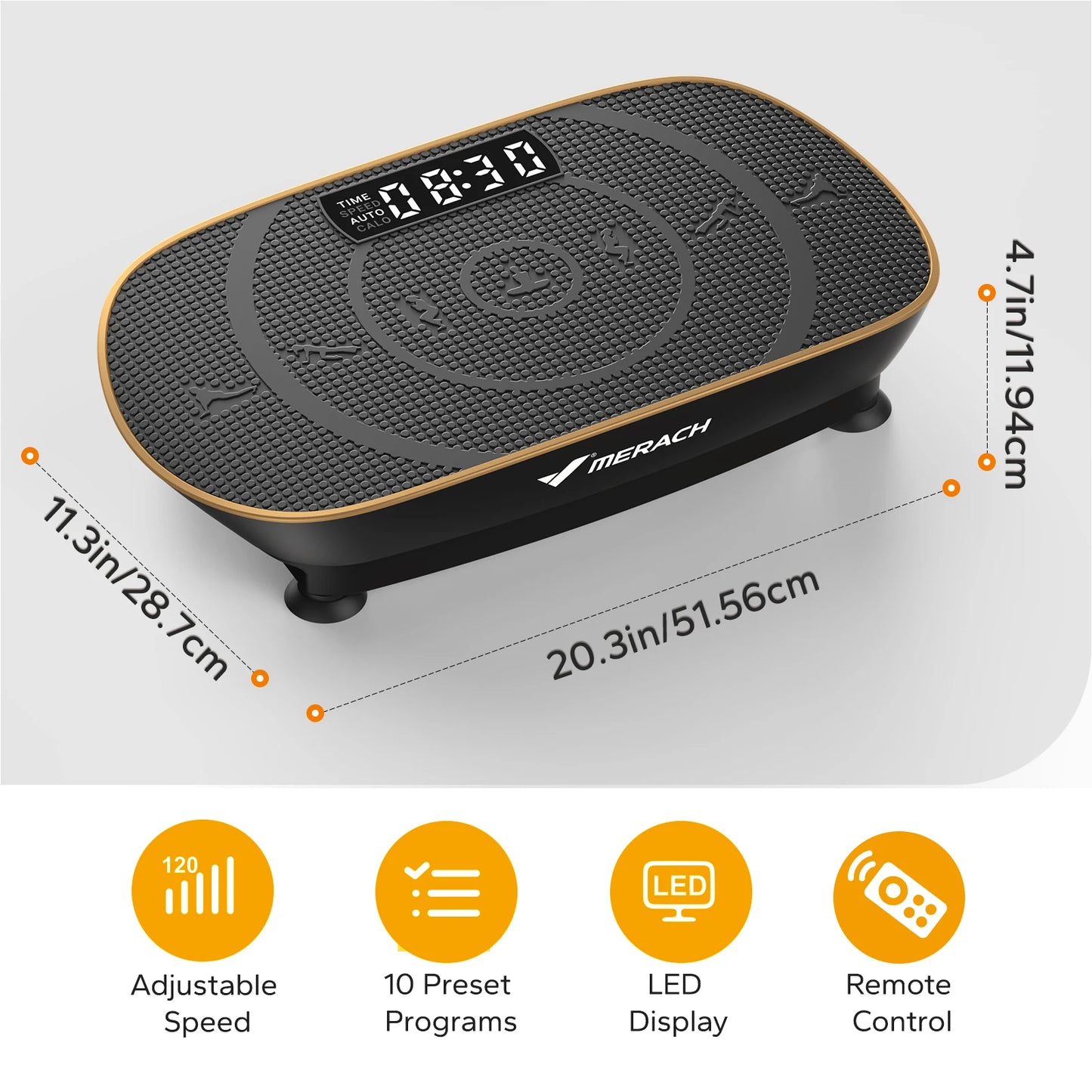 MERACH CV30 Vibration Plate Platform – Full Body Training, Fat Burning & Muscle Shaping