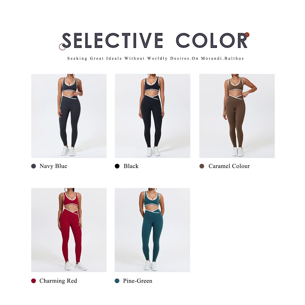 Women's 2-Piece Yoga Set – Sports Bra with Padded Cups & High-Waisted Cross-Back Leggings