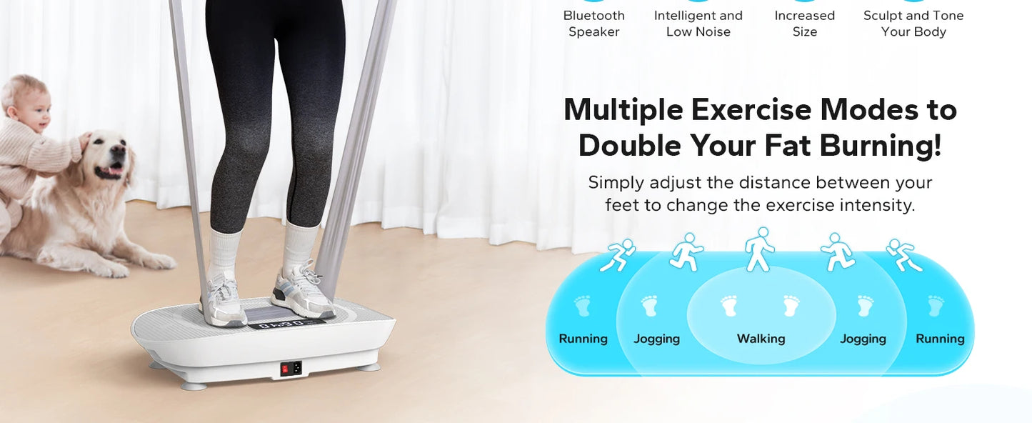 MERACH CV30 Vibration Plate Platform – Full Body Training, Fat Burning & Muscle Shaping