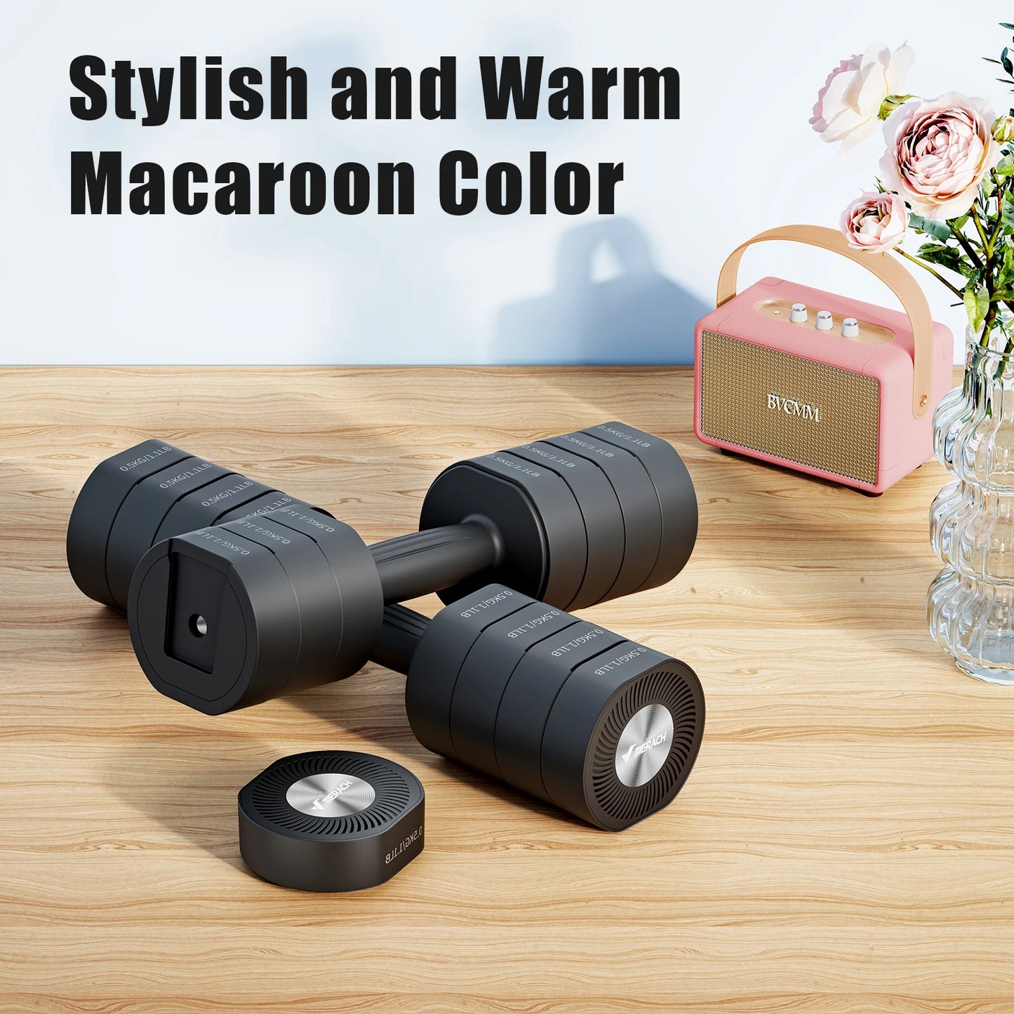 MERACH Adjustable Dumbbell Set (2 Pack) – 4-in-1 Home Fitness Hand Weights