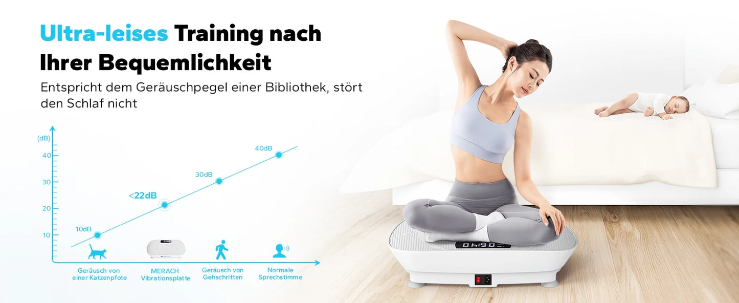 MERACH CV30 Vibration Plate Platform – Full Body Training, Fat Burning & Muscle Shaping