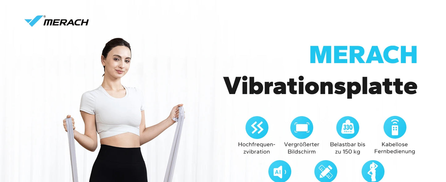 MERACH CV30 Vibration Plate Platform – Full Body Training, Fat Burning & Muscle Shaping