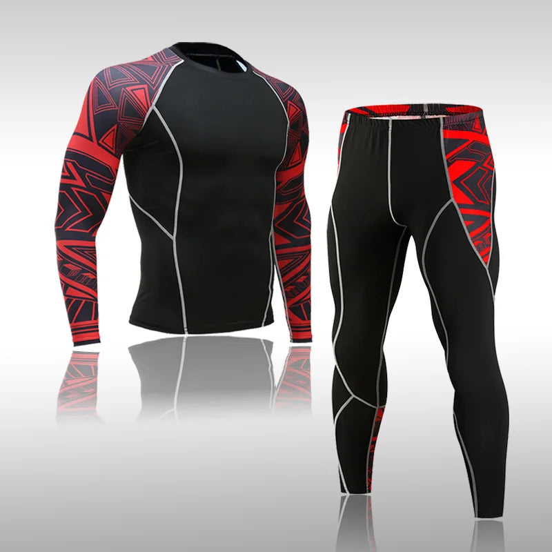 Men’s Compression Sports Suit – Quick-Dry Fitness & MMA Training Set
