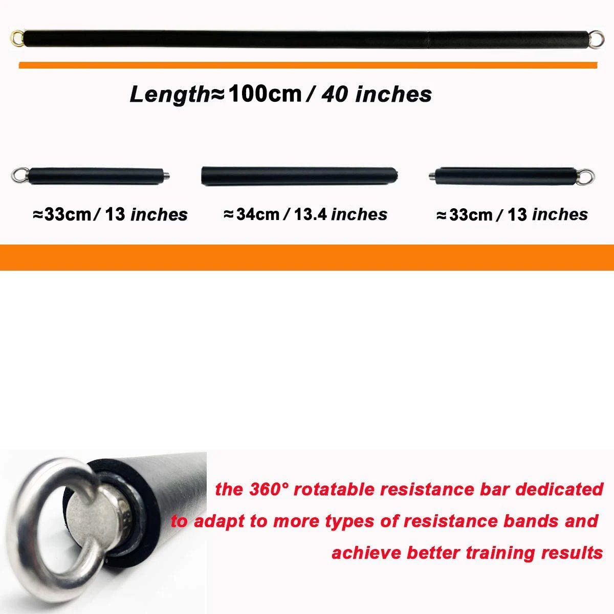 Workout Bar Resistance Bands Set – Pilates, Yoga & Home Gym Training Equipment