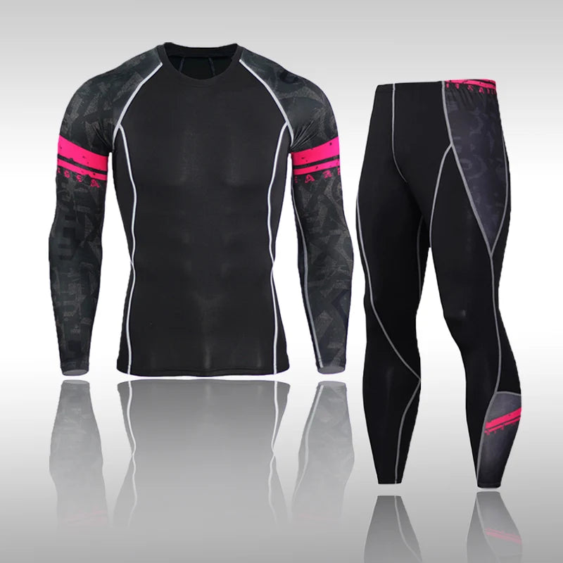 Men’s Compression Sports Suit – Quick-Dry Fitness & MMA Training Set