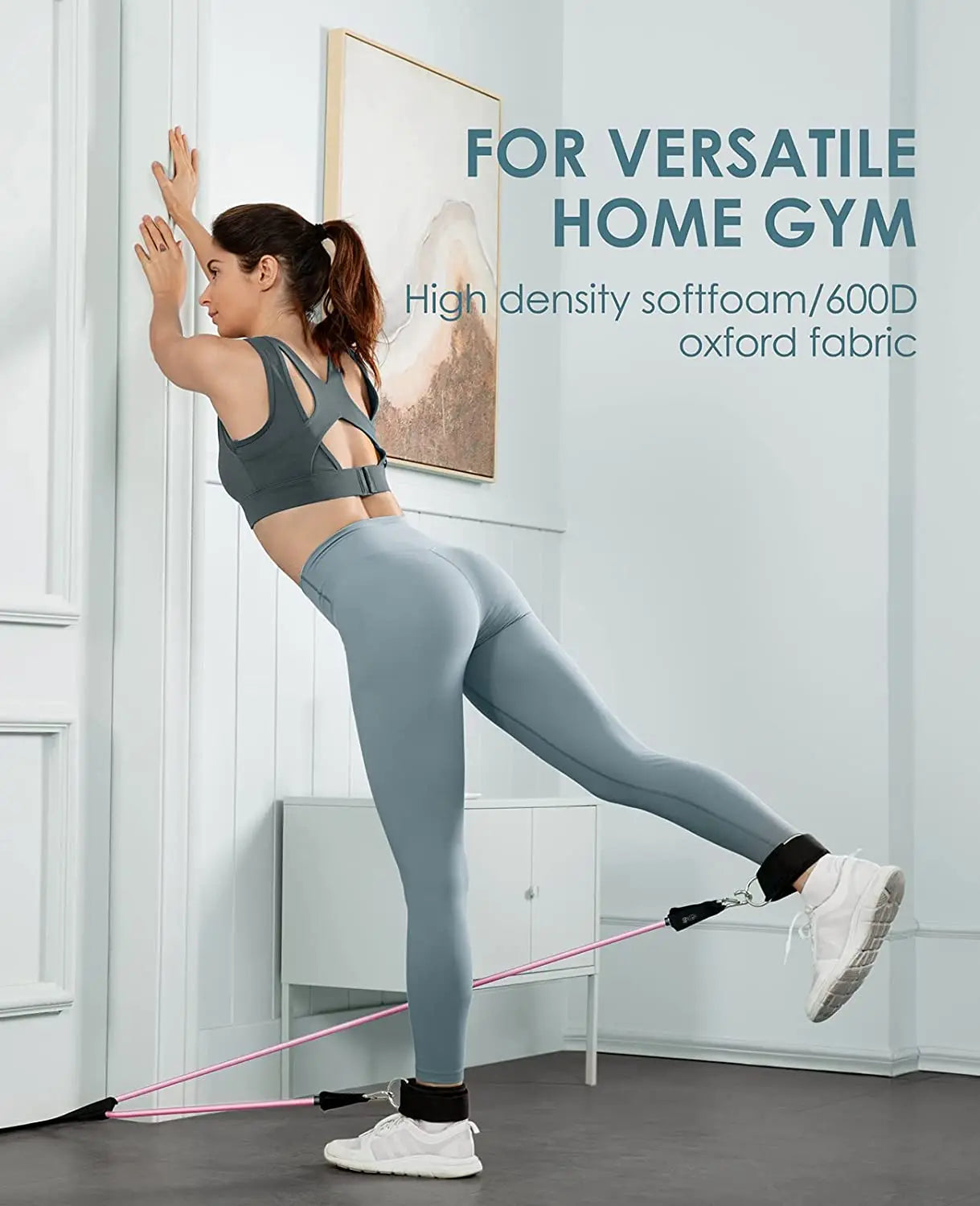 Workout Bar Resistance Bands Set – Pilates, Yoga & Home Gym Training Equipment