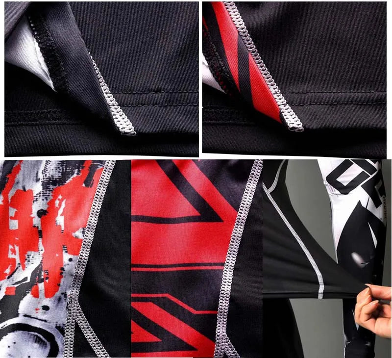 Men’s Compression Sports Suit – Quick-Dry Fitness & MMA Training Set