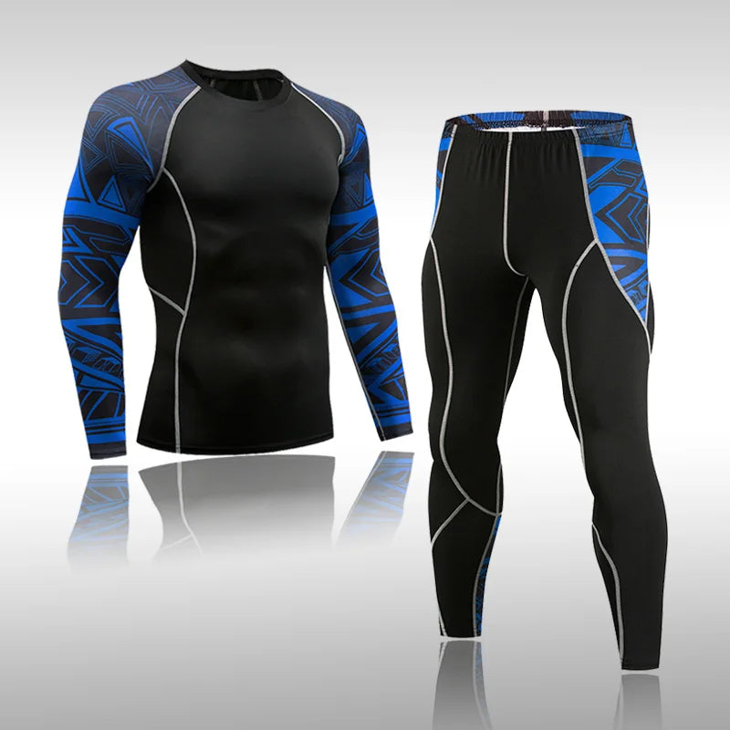 Men’s Compression Sports Suit – Quick-Dry Fitness & MMA Training Set