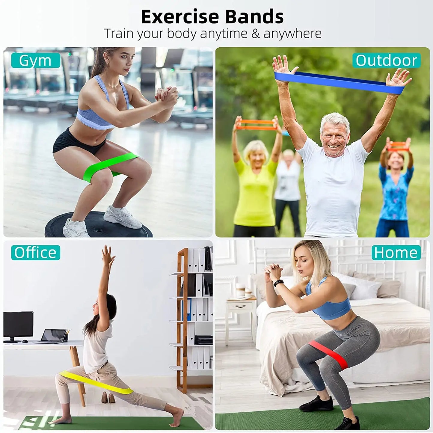 Workout Bar Resistance Bands Set – Pilates, Yoga & Home Gym Training Equipment
