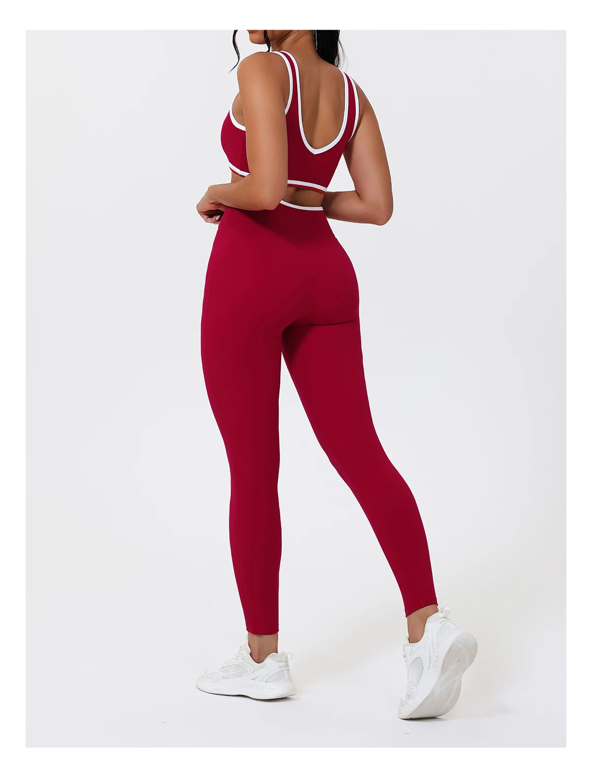 Women's 2-Piece Yoga Set – Sports Bra with Padded Cups & High-Waisted Cross-Back Leggings