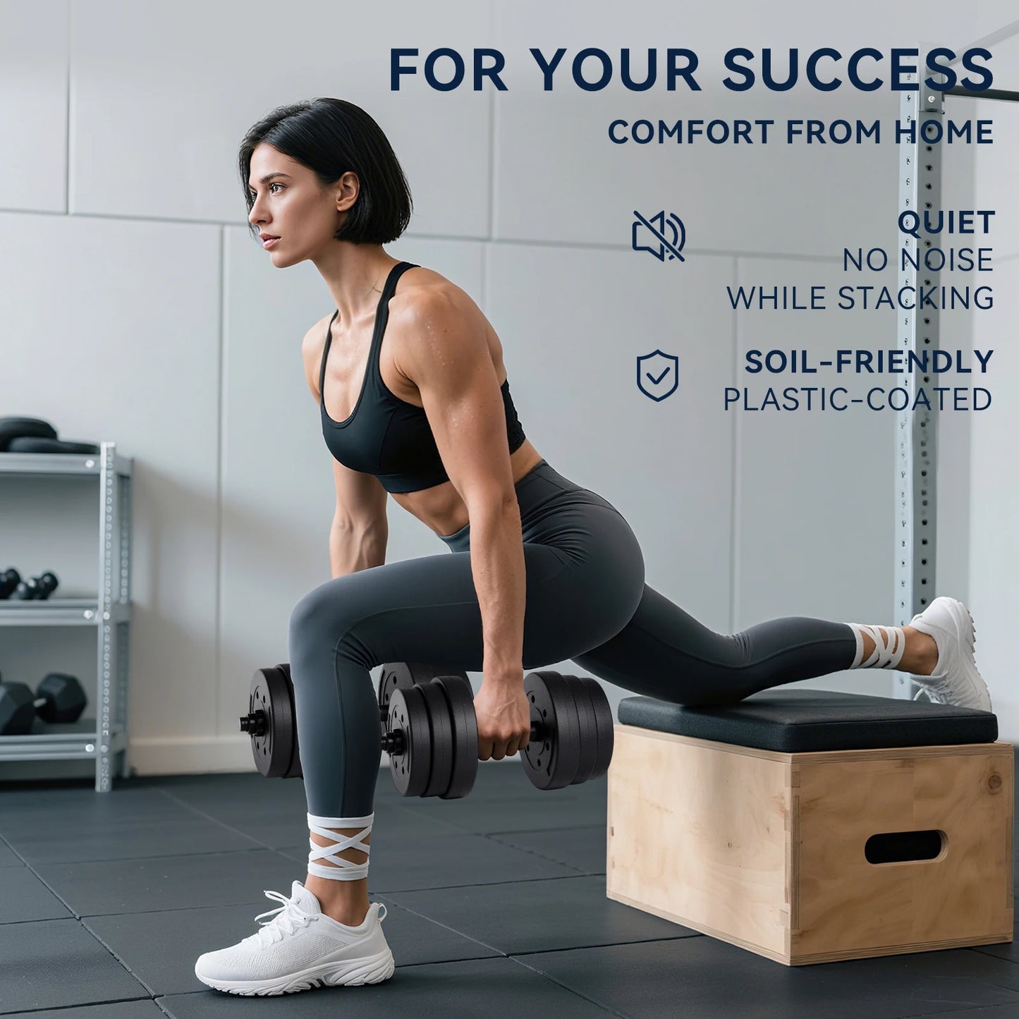 Adjustable Dumbbell Set – 20kg Home Gym Weights for Strength Training