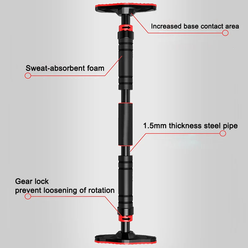 400kg Adjustable Door Pull-Up Bar – Home Gym Chin-Up Training Equipment