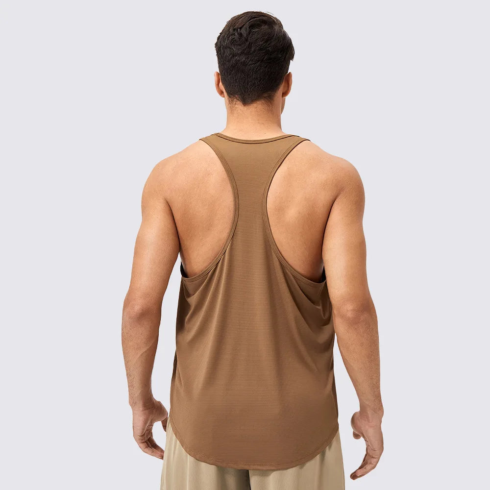 Men's Sleeveless Workout Tank Top – Quick-Dry Gym & Bodybuilding Training Vest
