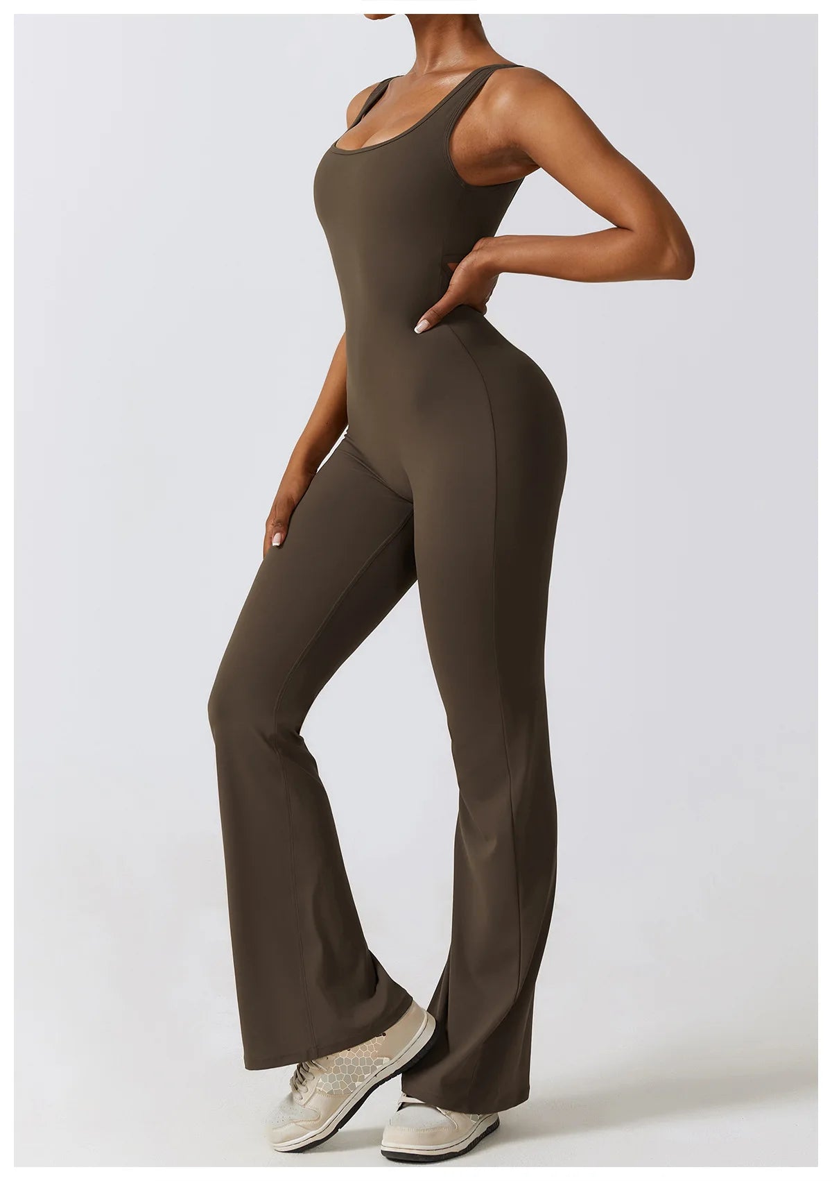 Women’s Fitness Yoga Jumpsuit – Push-Up Stretch Workout Bodysuit