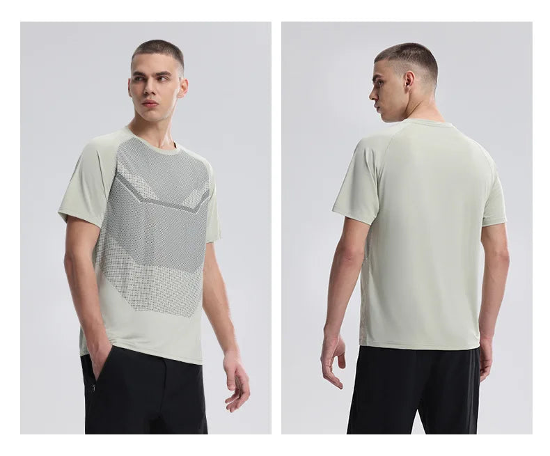 Men's Fitness Sports T-Shirt – Breathable Slim Fit Gym, Running & Cycling Tee