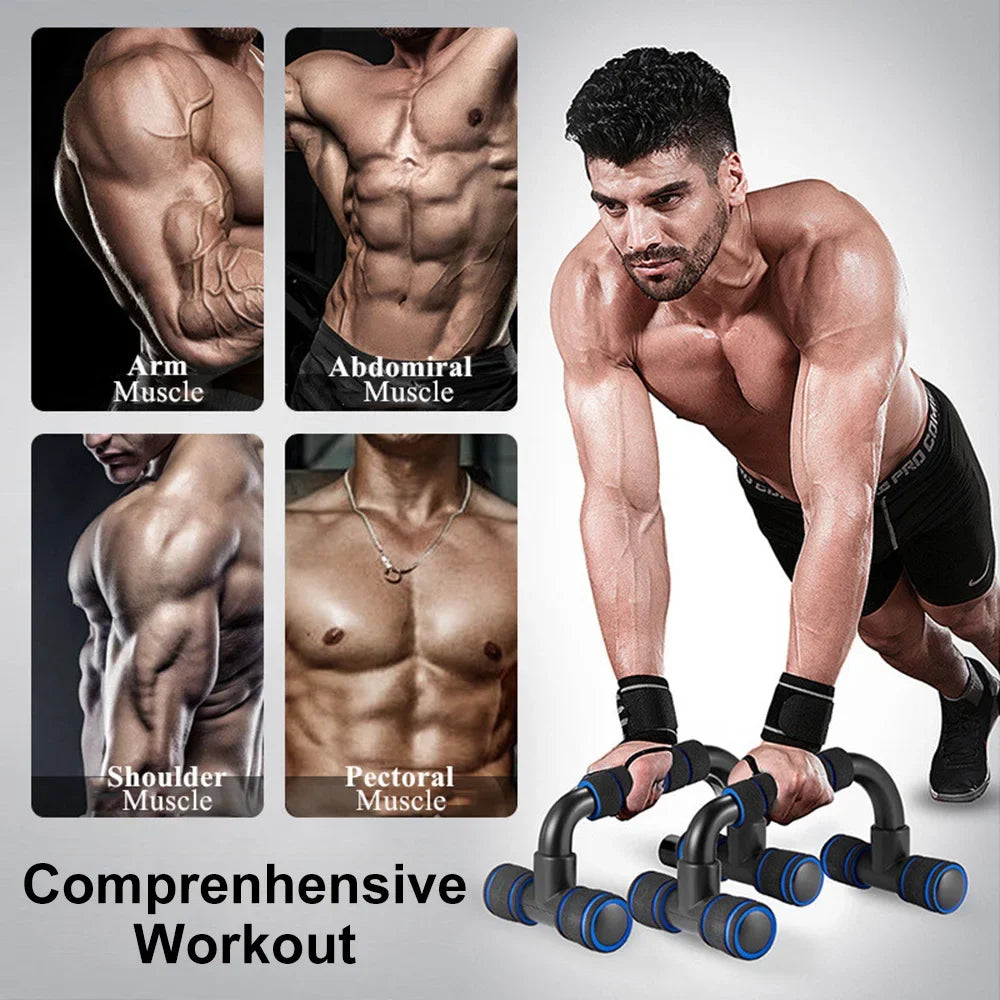 U-Shaped Push-Up Bars – Foam Grip Fitness Equipment for Chest & Upper Body Training