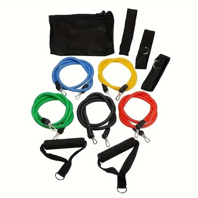 11PCS Resistance Bands Set – Pull Rope & Full Body Home Gym Training Equipment