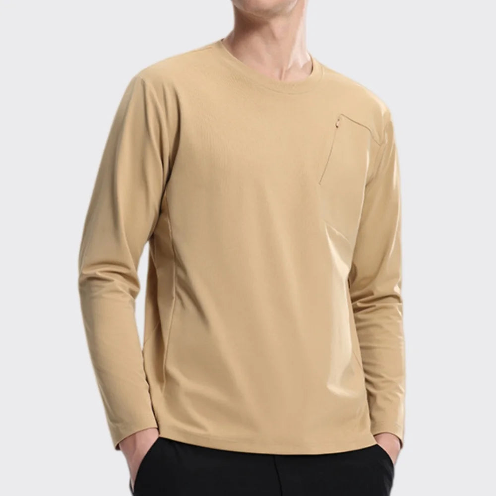 Men's Fitness Long Sleeve T-Shirt – Quick-Dry Breathable Sportswear for Running & Training