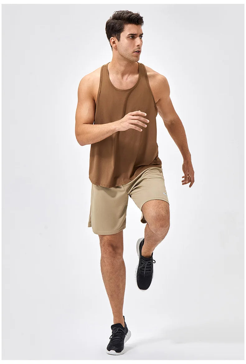 Men's Sleeveless Workout Tank Top – Quick-Dry Gym & Bodybuilding Training Vest