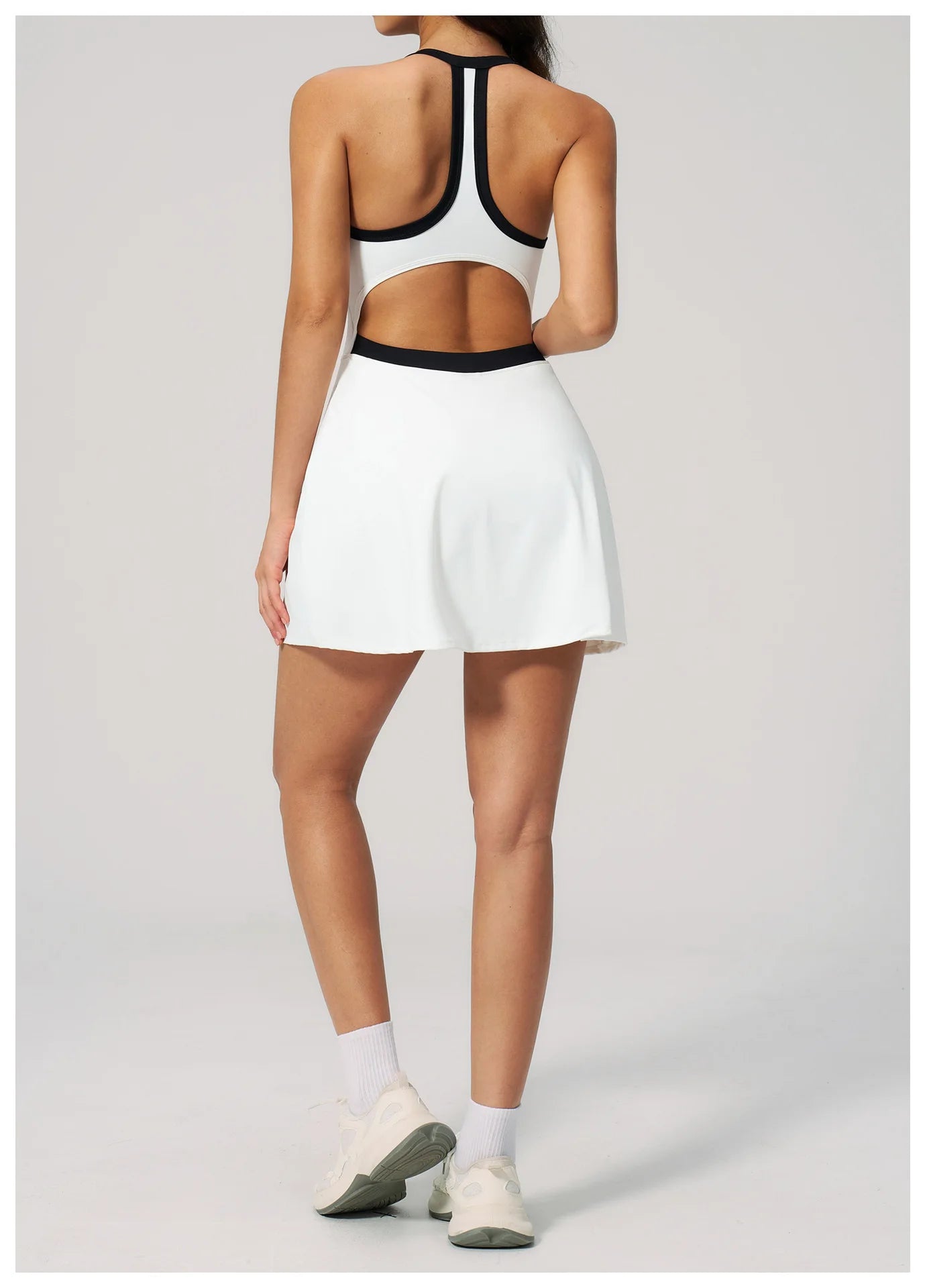 Women's Yoga Jumpsuit Set Anti-Glare One-Piece Ballet Dance Sports Dress Gym Rompers Push-Up Running Tennis Fitness Outfit