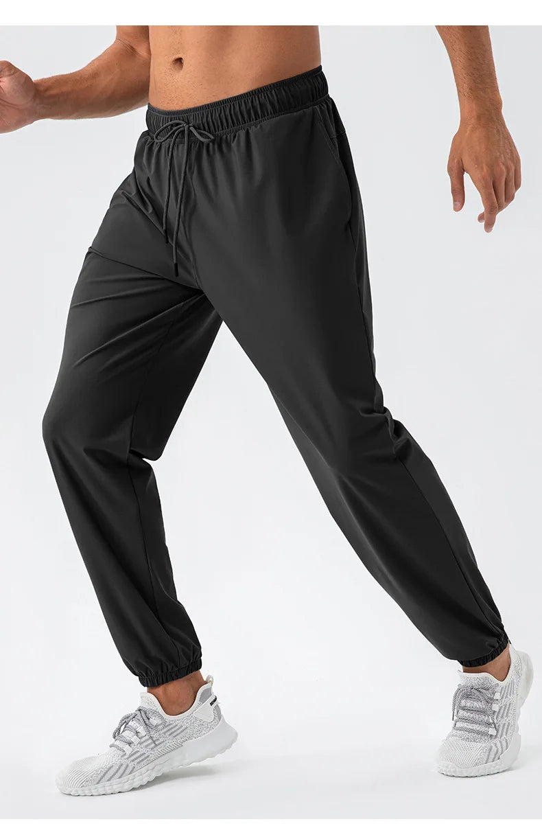 Men's Running Pants Sportswear Summer Jogging Sweatpants Quick Dry Thin Tracksuit Elastic Gym Fitness Sport Trousers Men Slacks