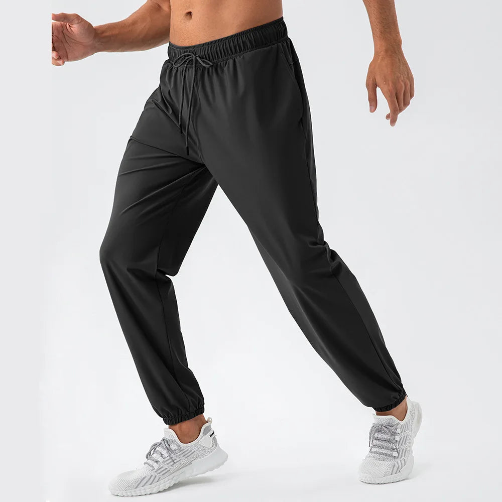 Men's Running Pants Sportswear Summer Jogging Sweatpants Quick Dry Thin Tracksuit Elastic Gym Fitness Sport Trousers Men Slacks