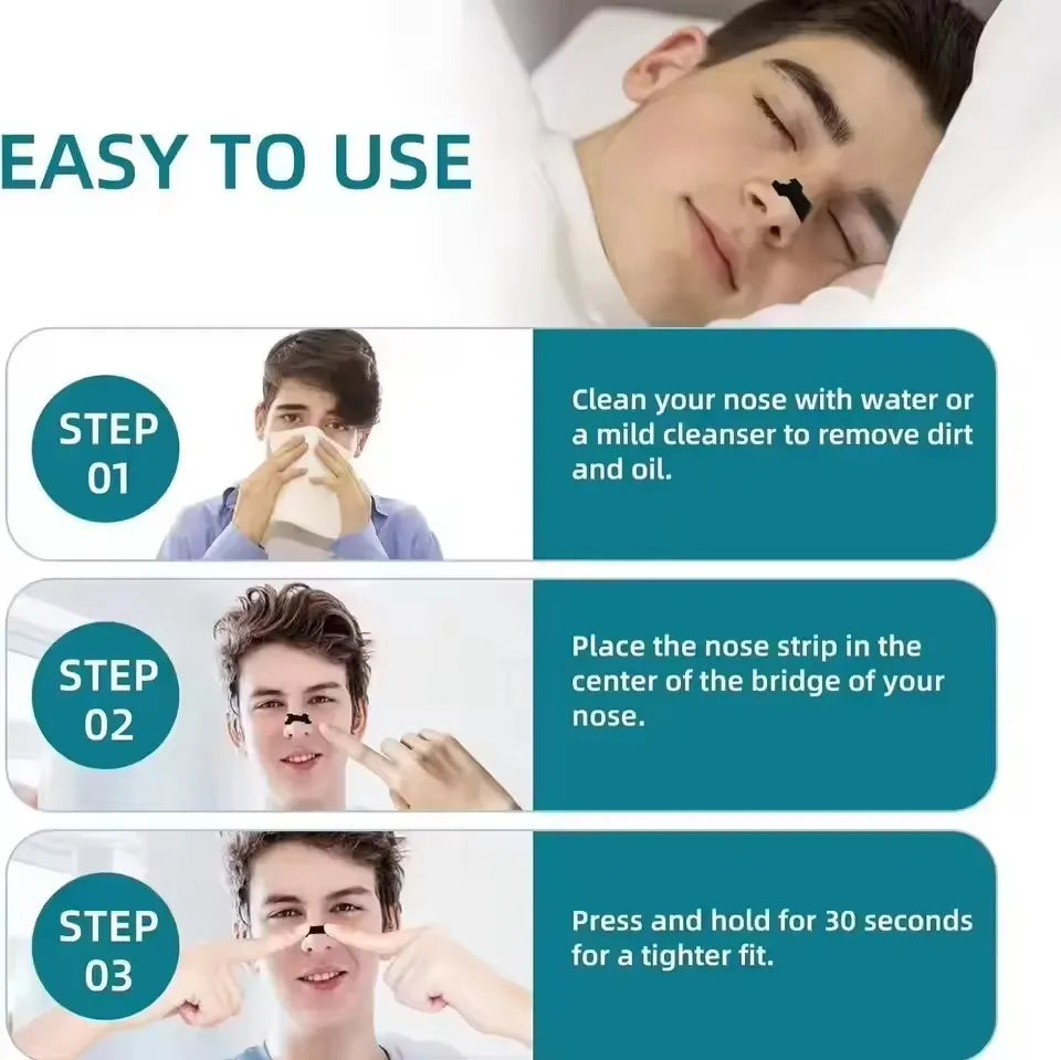 Extra Strength Nasal Strips – Better Breathing & Sleep Support (60/30/10 PCS)