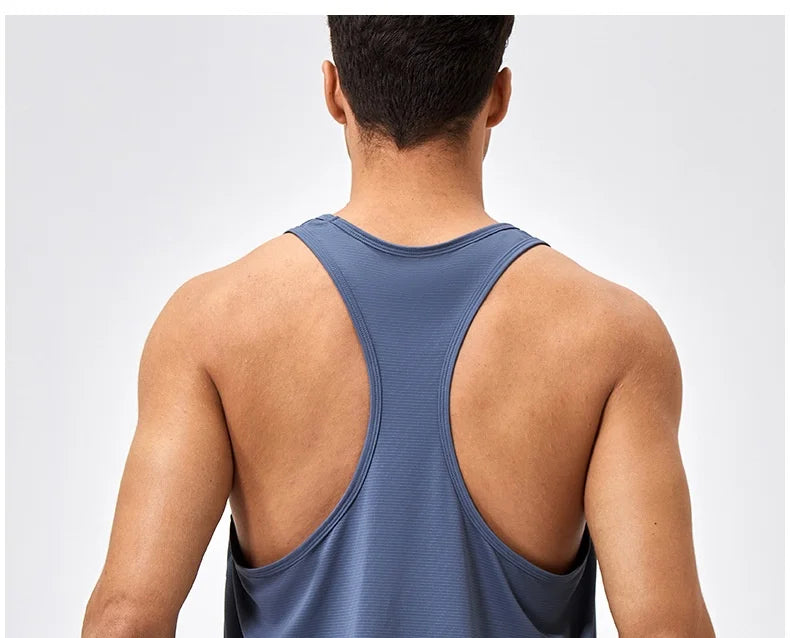 Men's Sleeveless Workout Tank Top – Quick-Dry Gym & Bodybuilding Training Vest