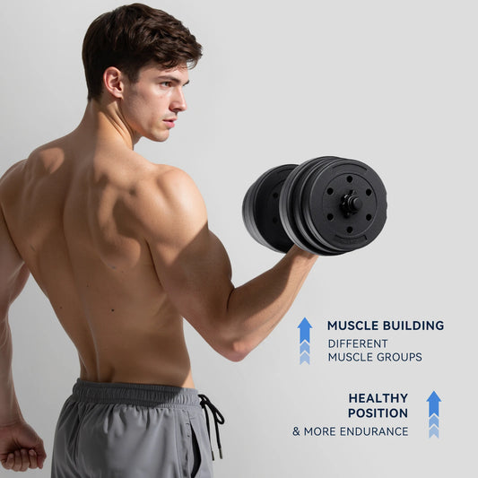 Adjustable Dumbbell Set – 20kg Home Gym Weights for Strength Training
