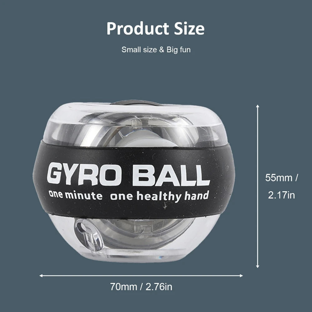 Auto-Start Wrist Power Hand Ball Strengthener Gyroscopic Arm Exerciser for Home Fitness Forearm Workout Unisex Hand Grips