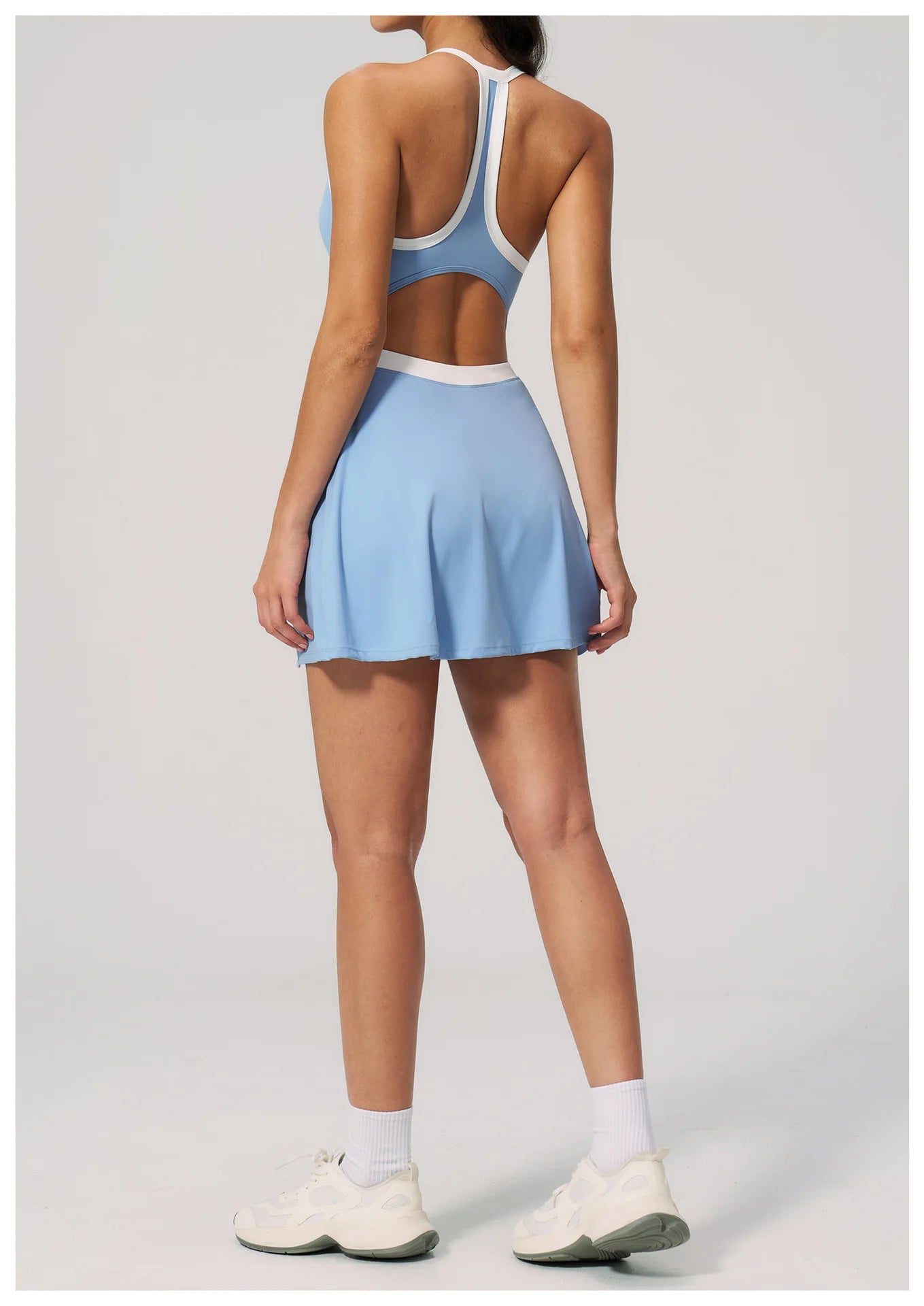 Women's Yoga Jumpsuit Set Anti-Glare One-Piece Ballet Dance Sports Dress Gym Rompers Push-Up Running Tennis Fitness Outfit