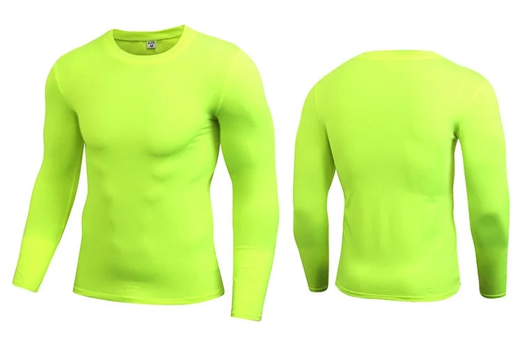 Men's Running Quick-Dry Long Sleeve T-Shirt – Slim Fit Gym & Training Sportswear