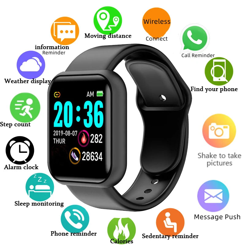 D13 Smart Watch – Bluetooth Fitness Tracker & Smart Sports Watch for Men and Women