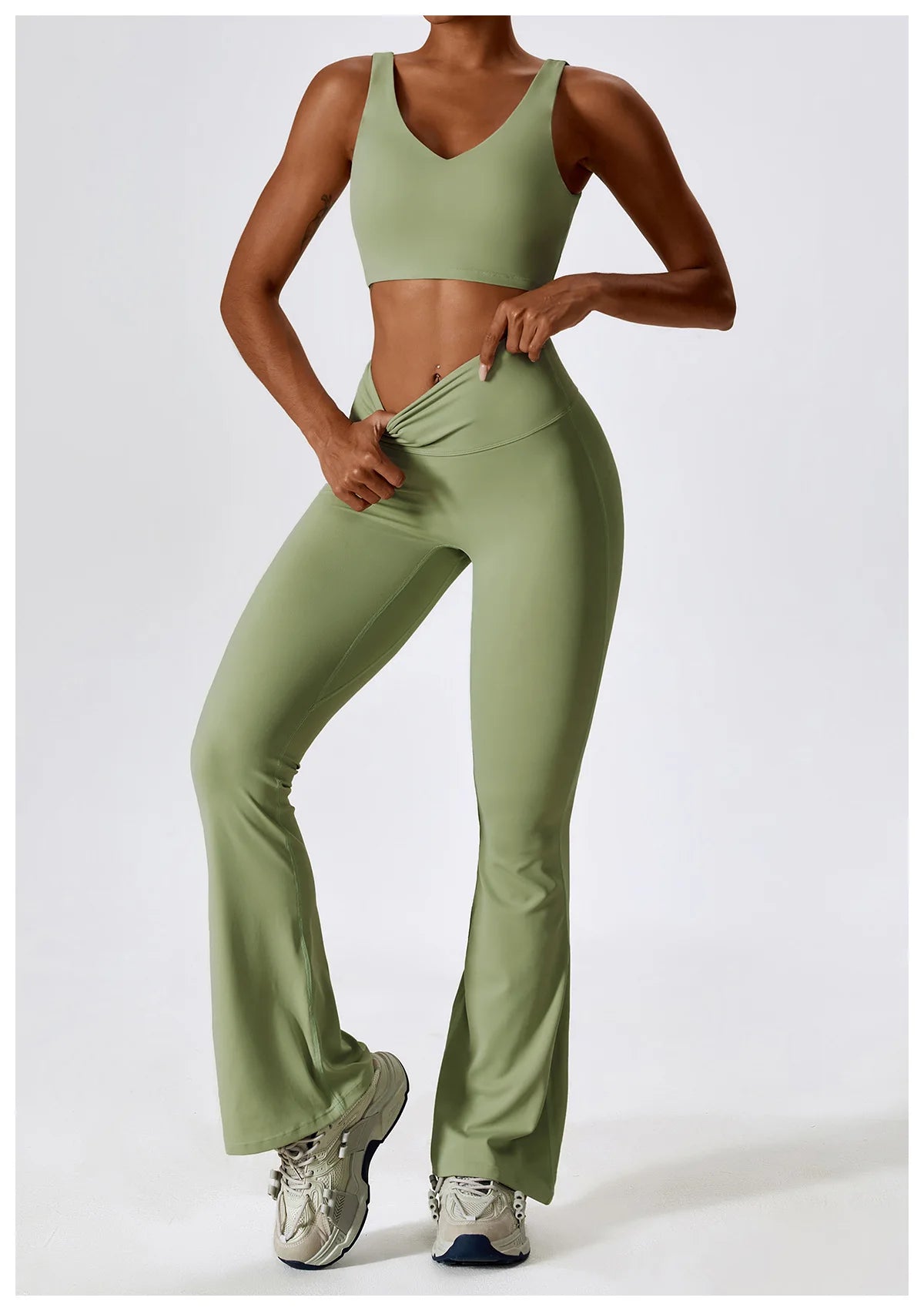 2PCS Women's Seamless Yoga Set Long Sleeve Athletic Legging & Crop Top Sportswear Workout Fitness Gym Sports Suit Winter Workout Clothes