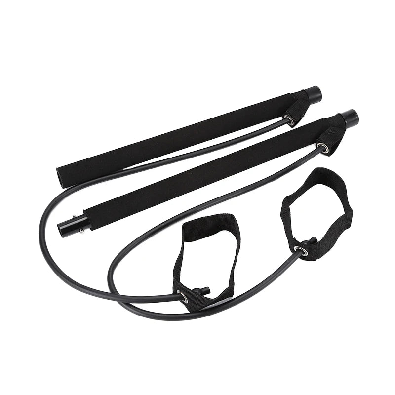 Multifunctional Pilates Bar Kit – Fitness Bar with Resistance Bands for Full Body Home Workouts