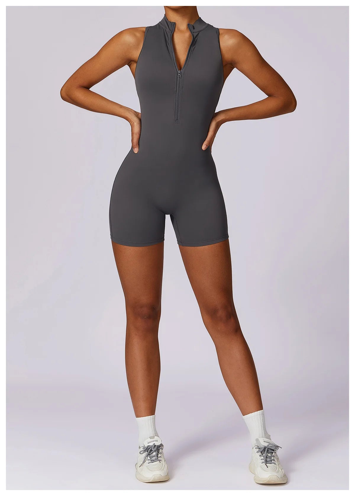 Women’s Zipper Yoga Jumpsuit – Sexy Fitness & Dance Workout Bodysuit