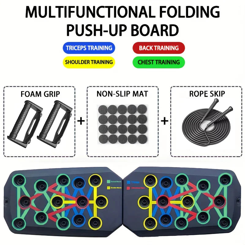Portable Push-Up Board Set – Multifunctional Foldable Fitness Training Equipment