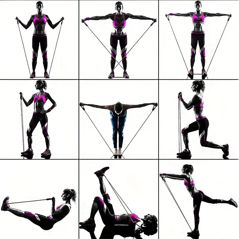 11PCS Resistance Bands Set – Pull Rope & Full Body Home Gym Training Equipment