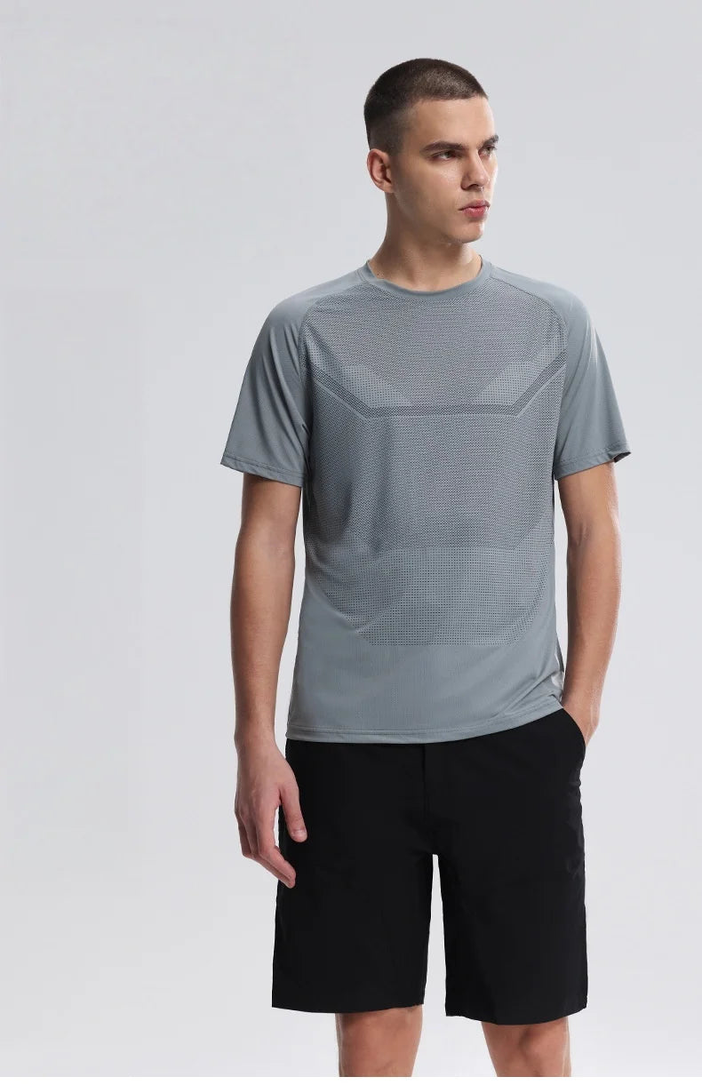 Men's Fitness Sports T-Shirt – Breathable Slim Fit Gym, Running & Cycling Tee