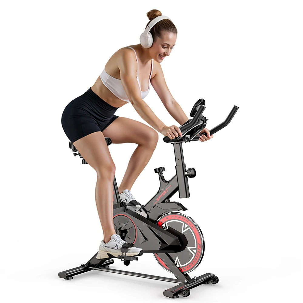 Indoor Spin Bike – Quiet Belt Drive Home Cardio Trainer