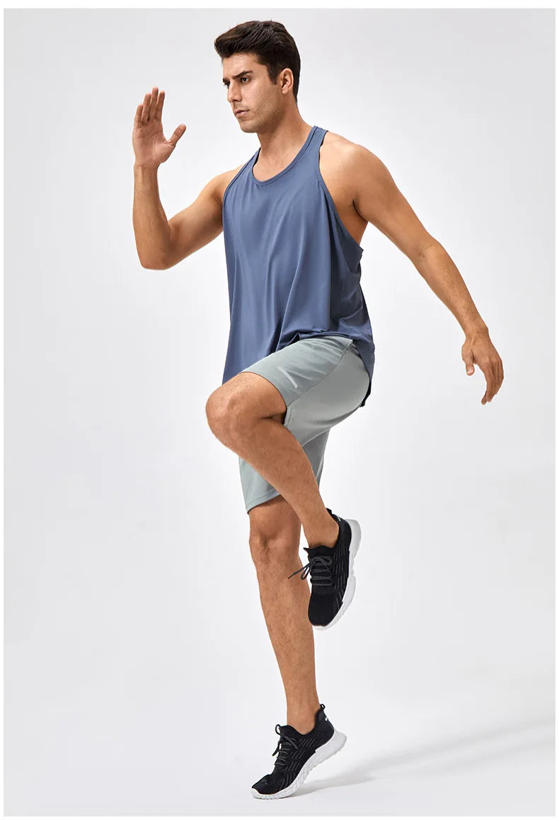 Men's Sleeveless Workout Tank Top – Quick-Dry Gym & Bodybuilding Training Vest