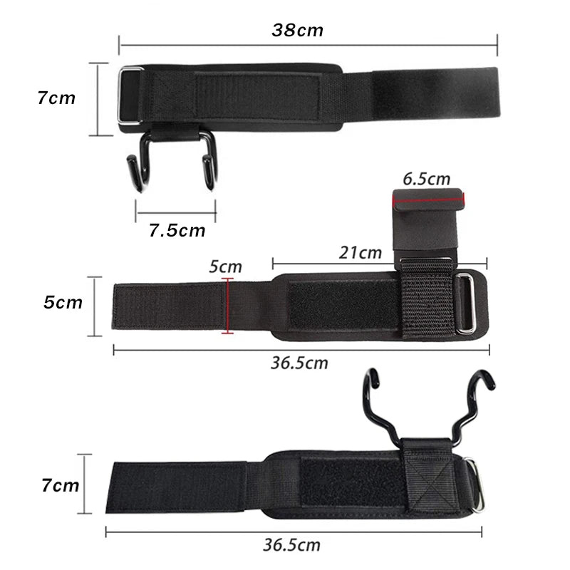 Weight Lifting Hook Grips with Wrist Wraps – Heavy Duty Gym Lifting Straps for Pull-Ups & Powerlifting