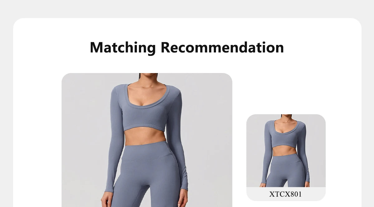 Women's 2-Piece Sports Set – Long Sleeve Backless Fitness Top & Wide Leg Yoga Pants