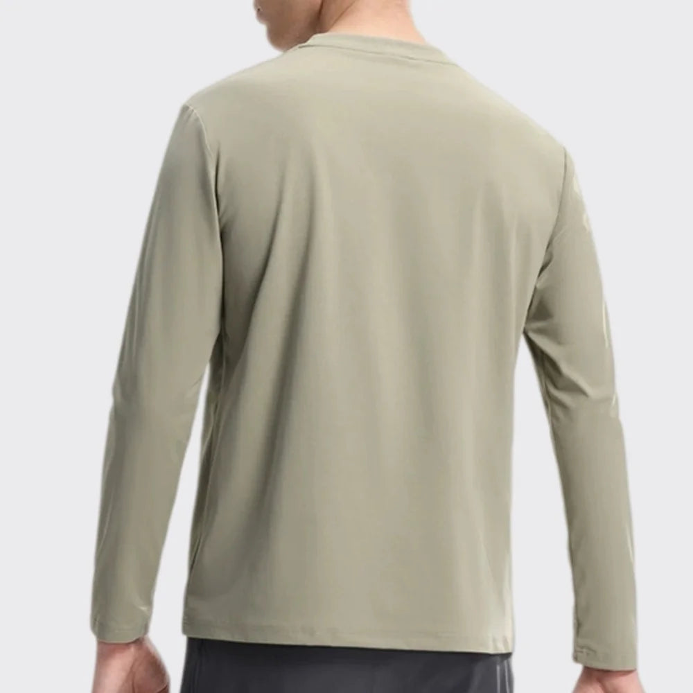 Men's Fitness Long Sleeve T-Shirt – Quick-Dry Breathable Sportswear for Running & Training